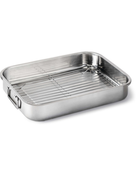 PLAT / LECHEFRITE EN INOX AVEC GRILLE - NAPOLEON