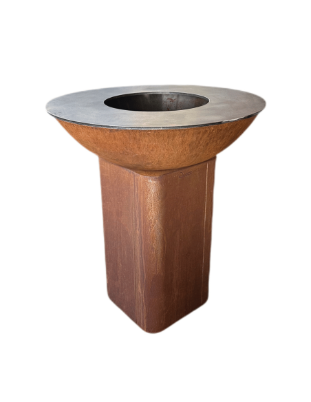 BRASERO PLANCHA CURVO MEDIUM CORTEN &Oslash;84cm - QUOCO