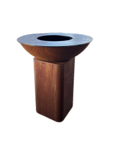 BRASERO PLANCHA CURVO SMALL CORTEN &Oslash;72cm - QUOCO