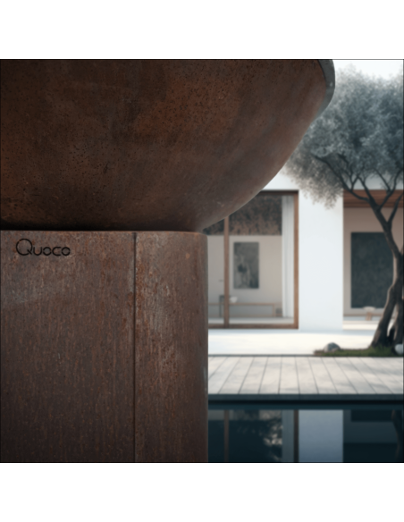 BRASERO PLANCHA CURVO MEDIUM CORTEN &Oslash;84cm - QUOCO