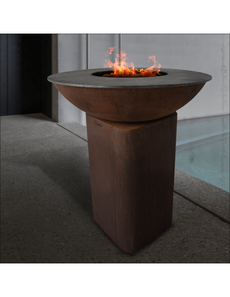 BRASERO PLANCHA CURVO SMALL CORTEN &Oslash;72cm - QUOCO