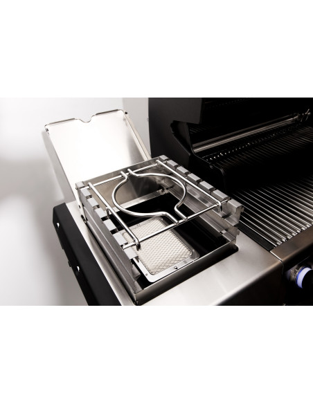PROTECTION ET SUPPORT POUR RECHAUD LATERAL + 6 BROCHETTES - BROIL KING