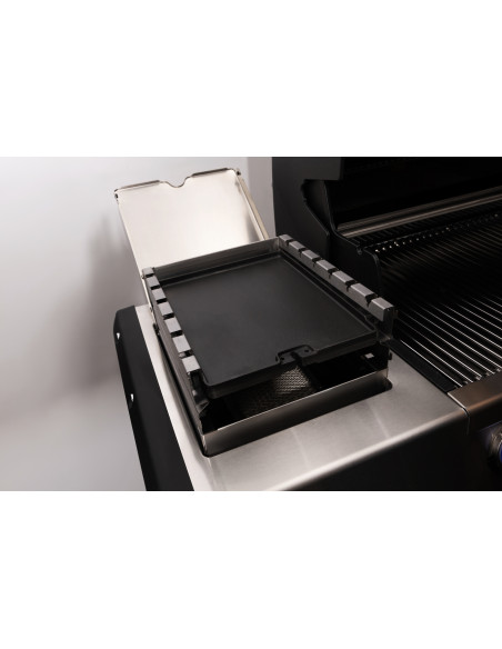 PROTECTION ET SUPPORT POUR RECHAUD LATERAL + 6 BROCHETTES - BROIL KING