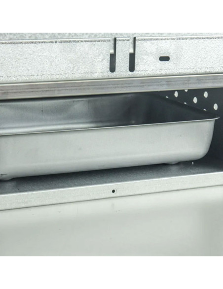 FUMOIR ALU PORTE COULISSANTE H75 X L39 X P28 - PEETZ