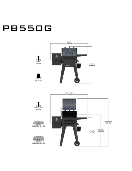 BARBECUE A PELLETS NAVIGATOR 550 - PIT BOSS